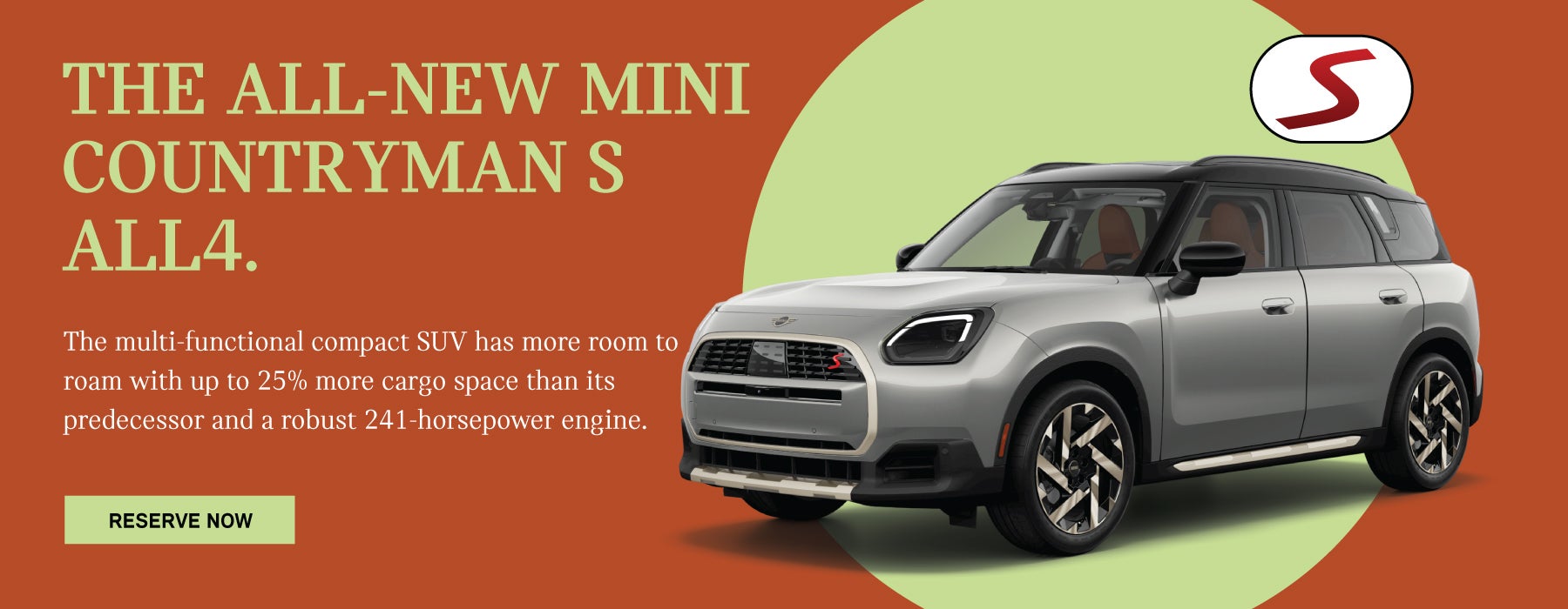 Pictured is a 3/4 driver side view of a grey mini countryman
