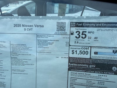 2025 Nissan Versa 1.6 S