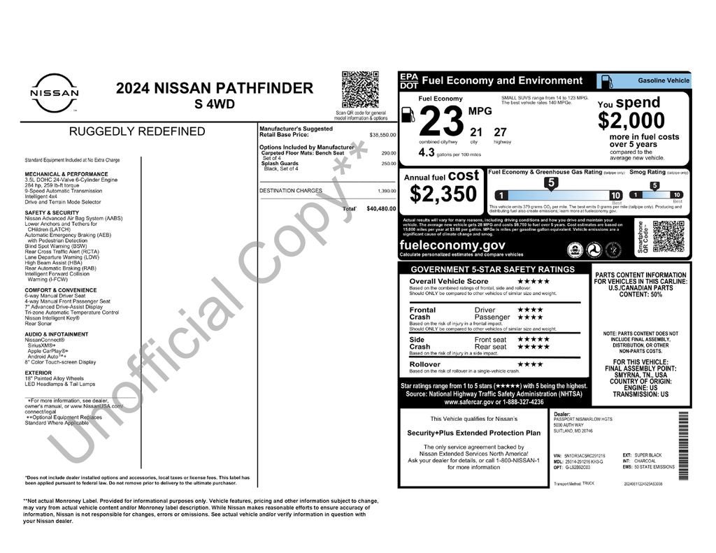 2024 Nissan Pathfinder S