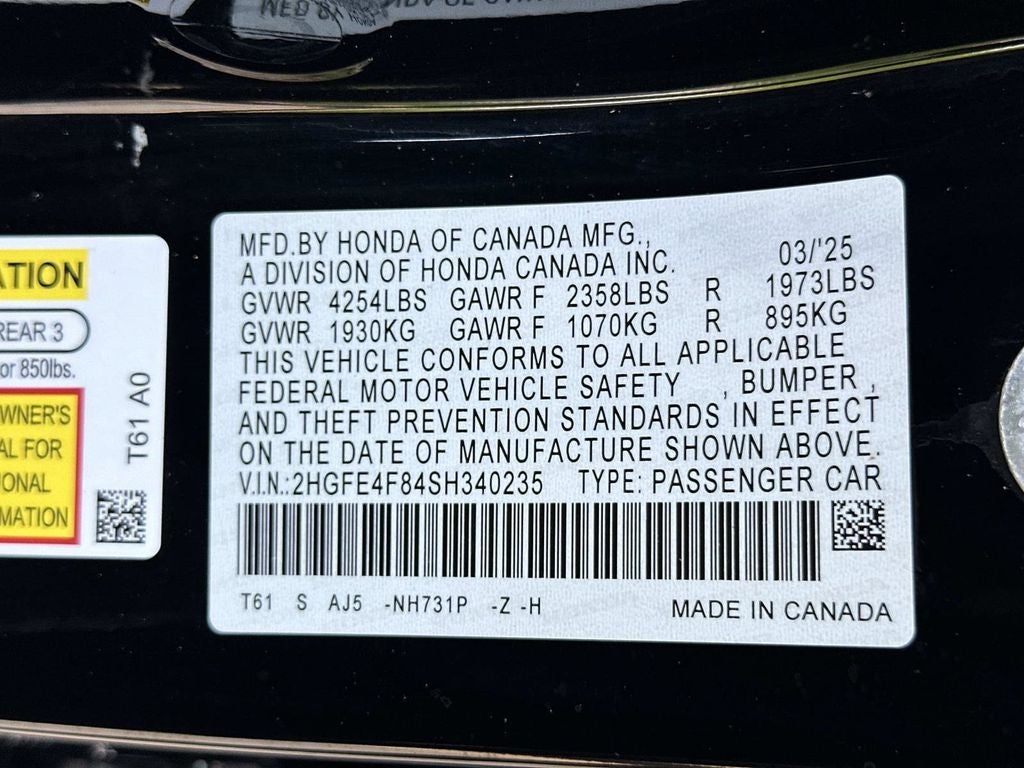 2025 Honda Civic Hybrid Sport