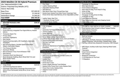 2025 Mazda Mazda CX-50 Hybrid Premium