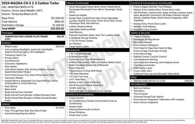 2024 Mazda Mazda CX-5 2.5 Carbon Turbo
