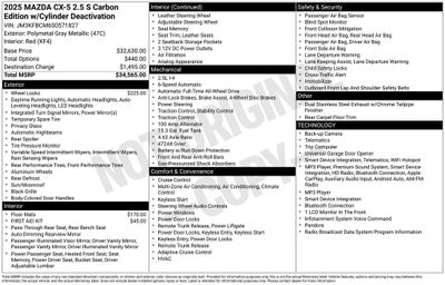 2025 Mazda Mazda CX-5 2.5 S Carbon Edition