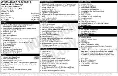 2025 Mazda Mazda CX-70 3.3 Turbo S Premium Plus