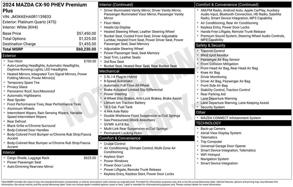 2024 Mazda Mazda CX-90 PHEV Premium Plus