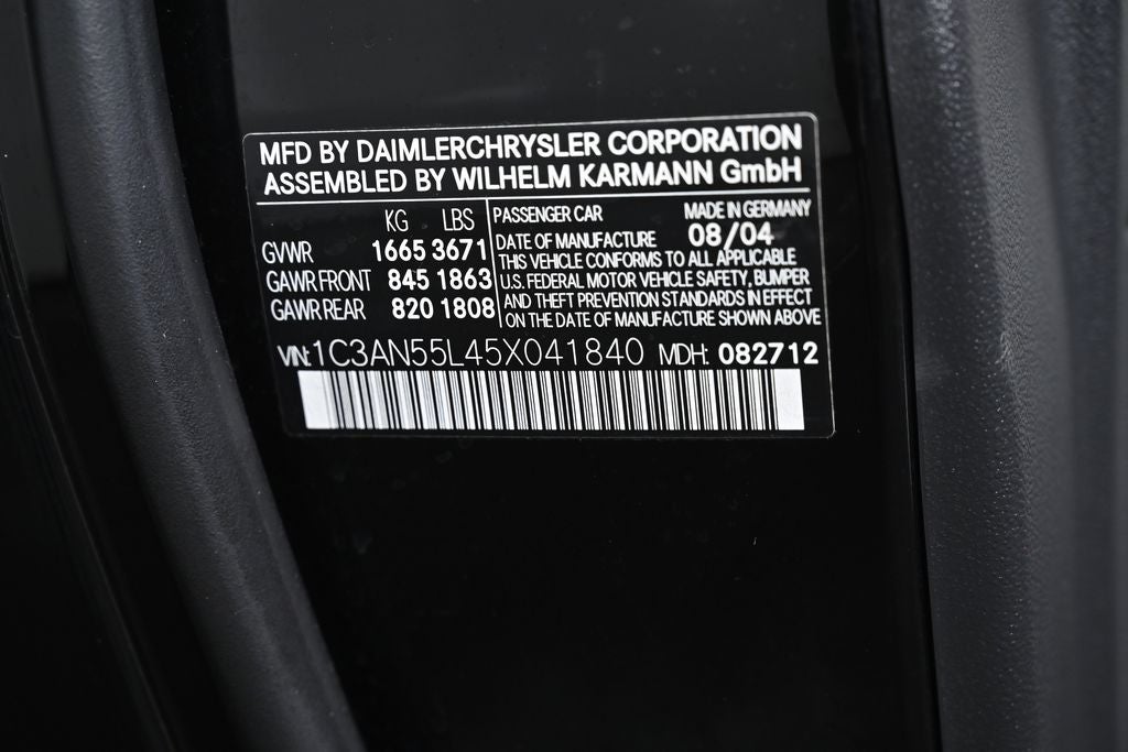 2005 Chrysler Crossfire Base