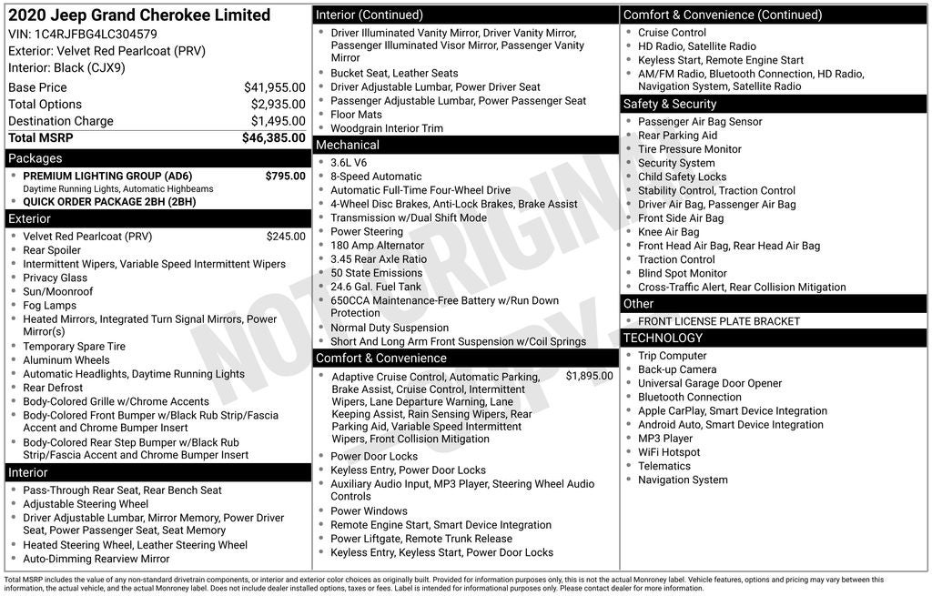 2020 Jeep Grand Cherokee Limited