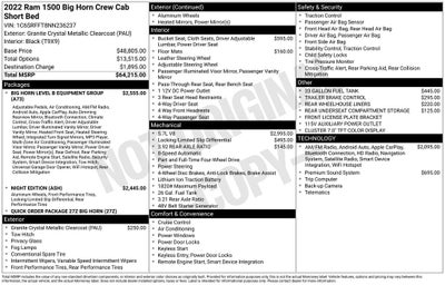 2022 RAM 1500 Big Horn/Lone Star