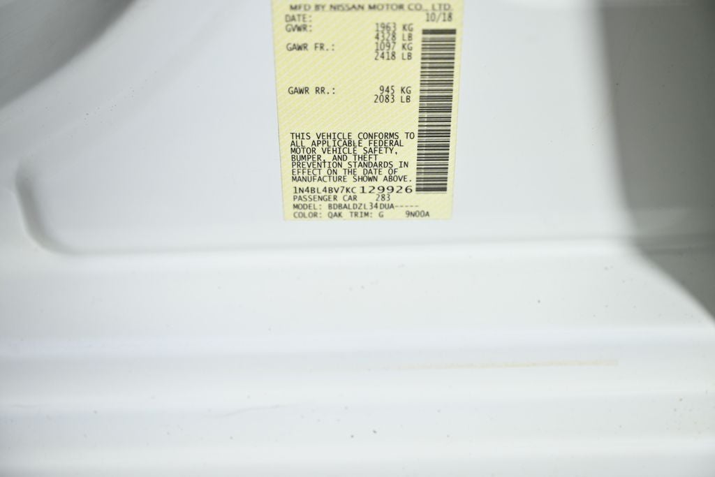 2019 Nissan Altima 2.5 S