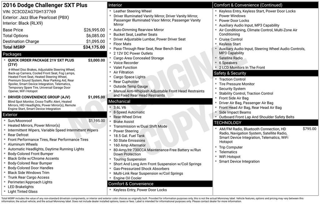 2016 Dodge Challenger SXT