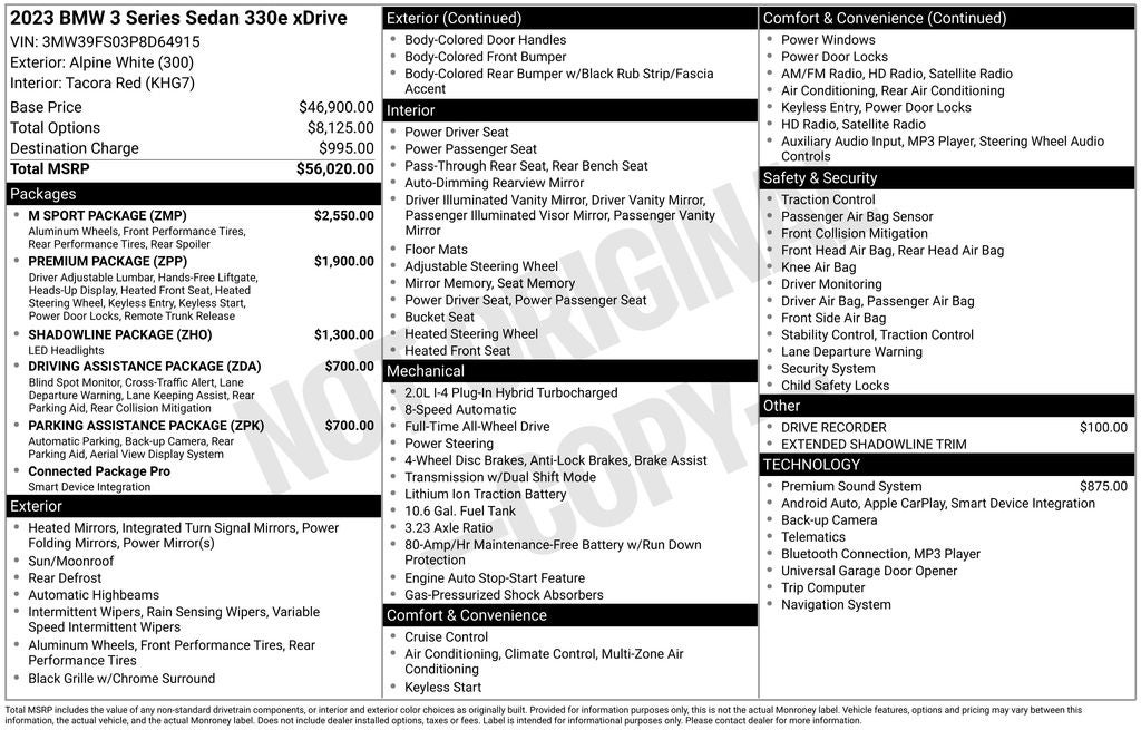 2023 BMW 3 Series 330e xDrive