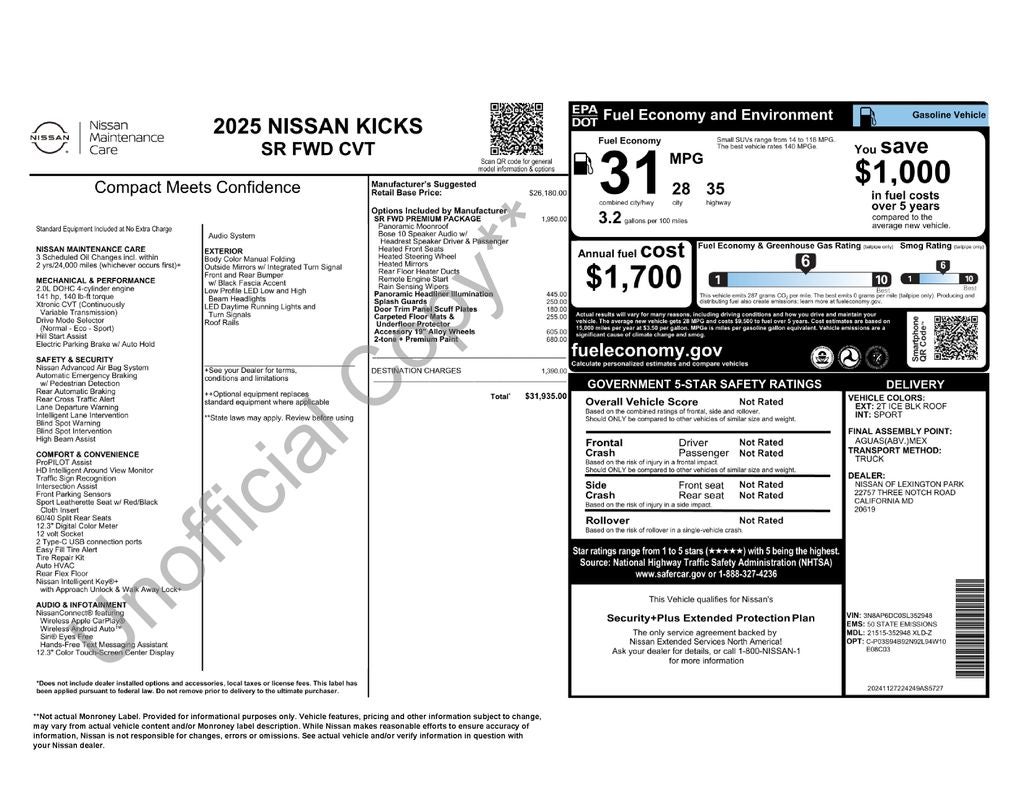 2025 Nissan Kicks SR