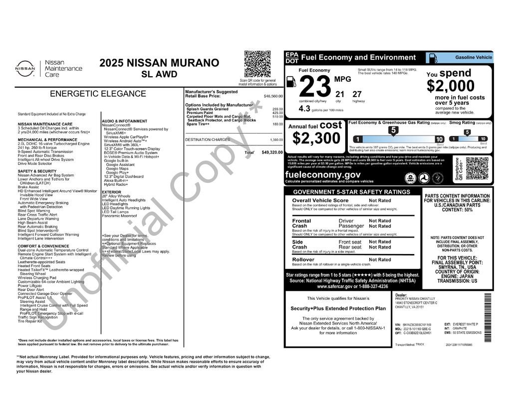 2025 Nissan Murano SL Nissan Certified