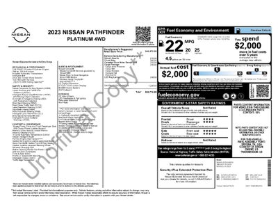 2023 Nissan Pathfinder Platinum
