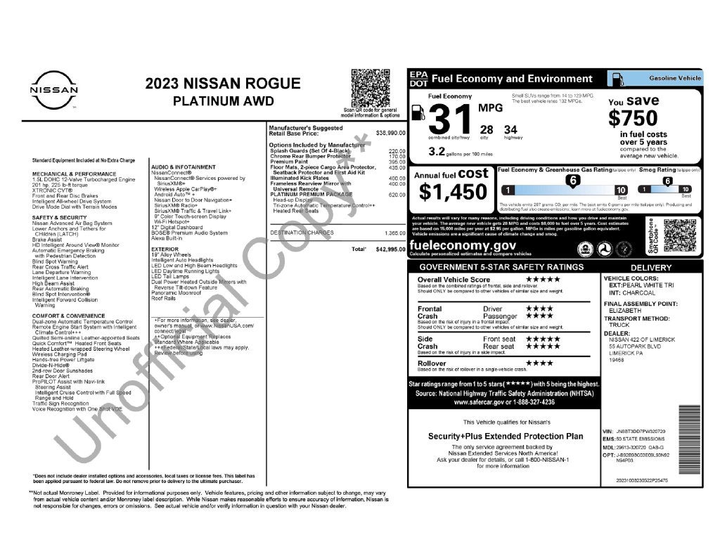 2023 Nissan Rogue Platinum Nissan Certified
