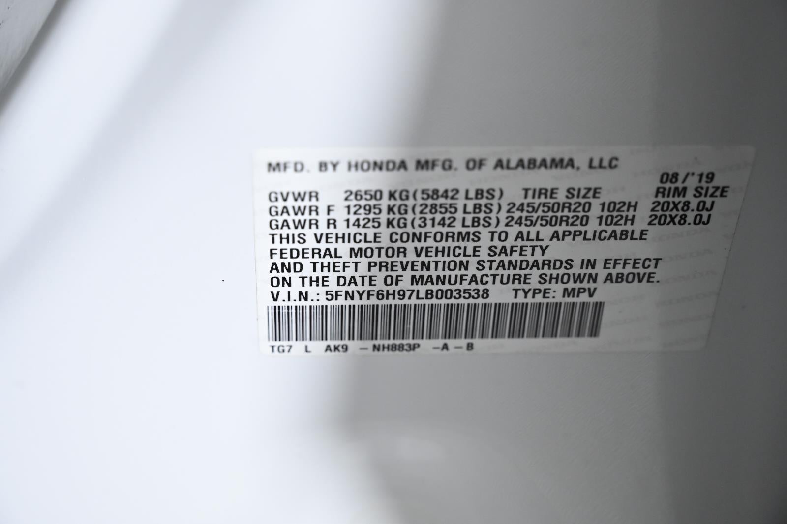 2020 Honda Pilot Touring