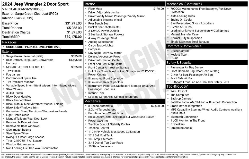 2024 Jeep Wrangler Sport