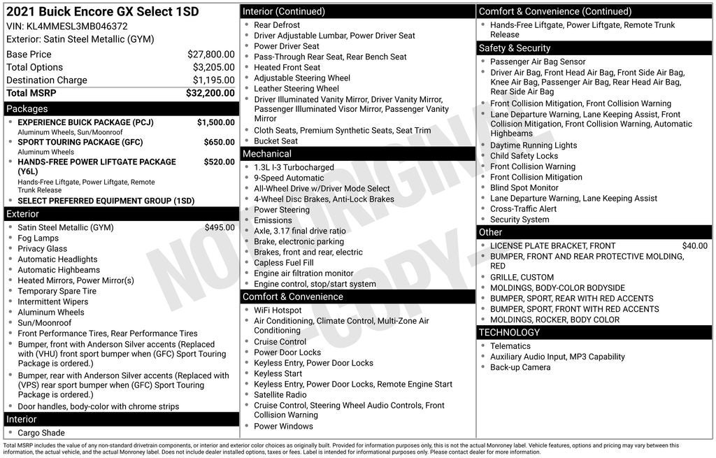 2021 Buick Encore GX Select