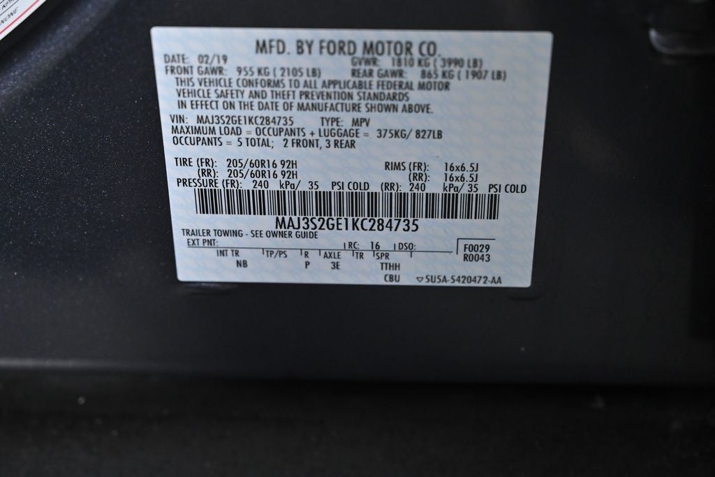 2019 Ford EcoSport SE