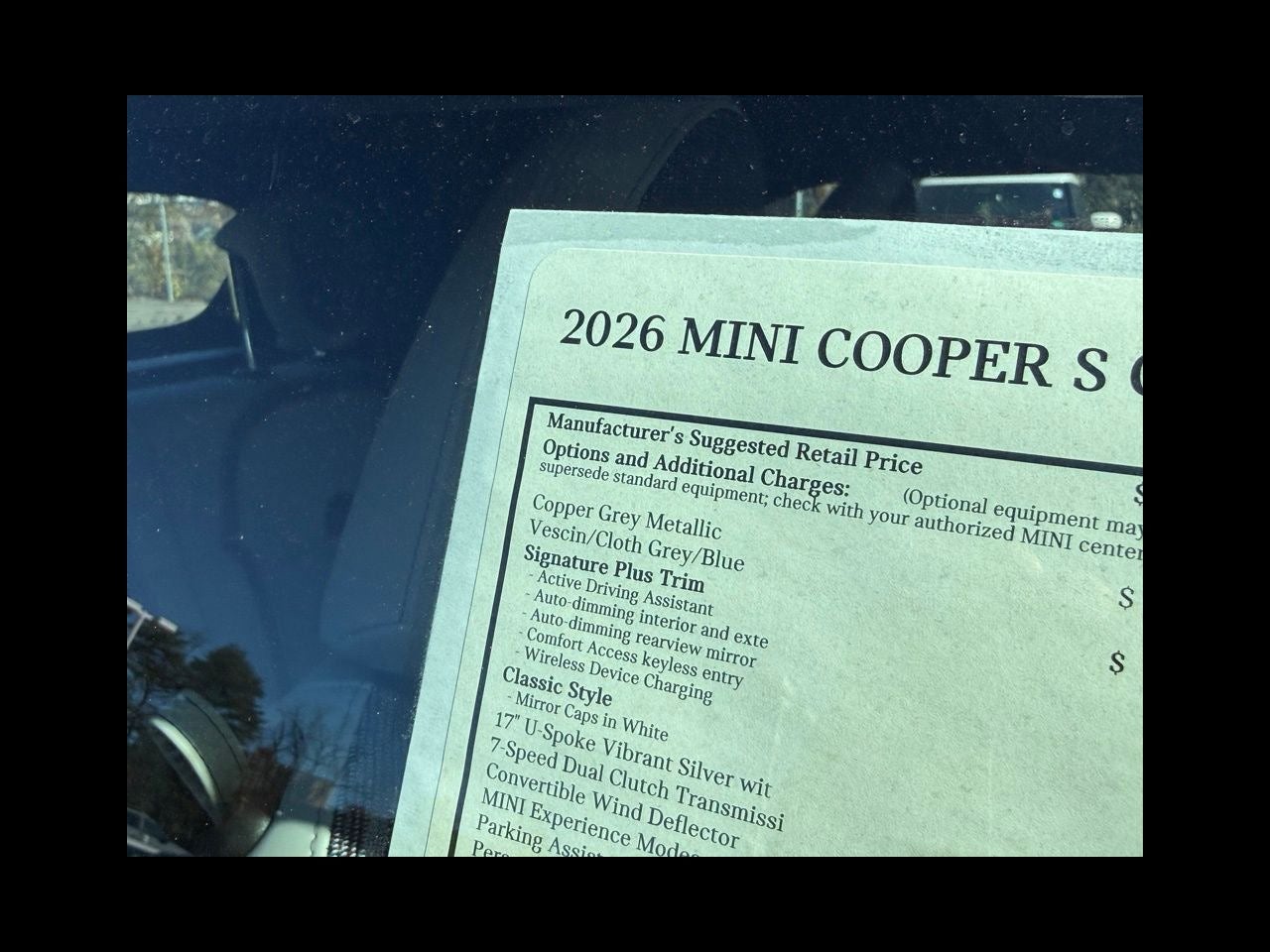 2026 MINI CONVERTIBLE SIGNATURE PLUS