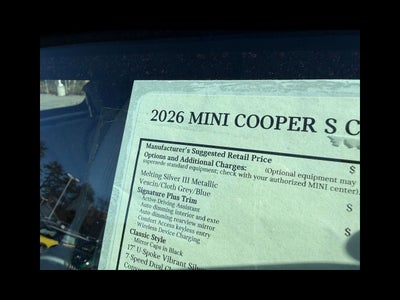 2026 MINI CONVERTIBLE SIGNATURE PLUS