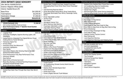 2024 INFINITI QX60 Sensory