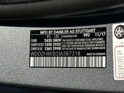 2018 Mercedes-Benz E-Class E 63 S AMG® 4MATIC®