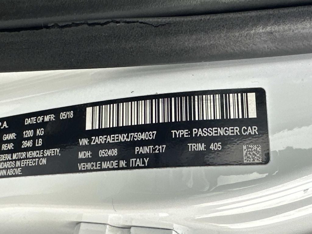 2018 Alfa Romeo Giulia Ti Sport