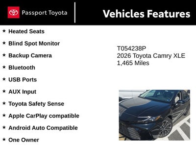 2026 Toyota Camry XLE