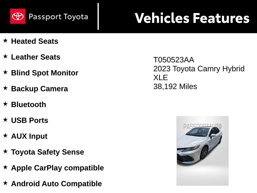 2023 Toyota Camry Hybrid XLE