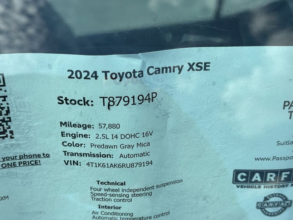 2024 Toyota Camry XSE