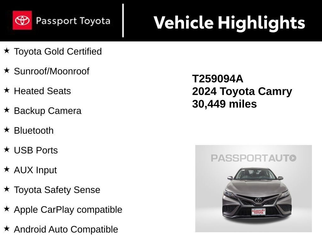 2024 Toyota Camry SE