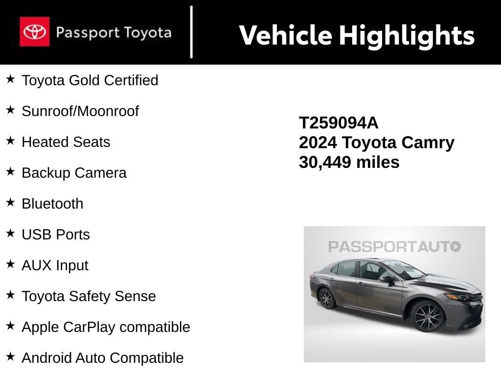 2024 Toyota Camry SE