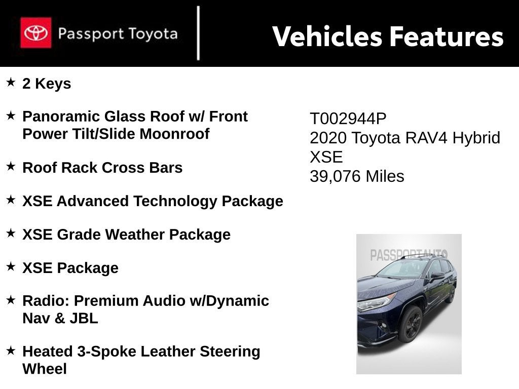 2020 Toyota RAV4 Hybrid XSE