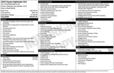 2022 Toyota Highlander XLE