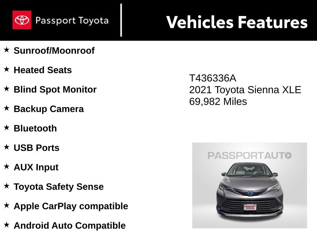 2021 Toyota Sienna XLE 8 Passenger