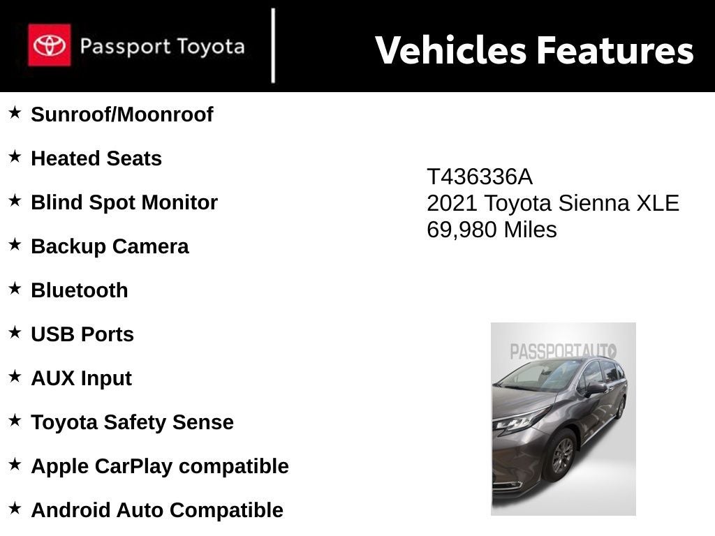 2021 Toyota Sienna XLE 8 Passenger