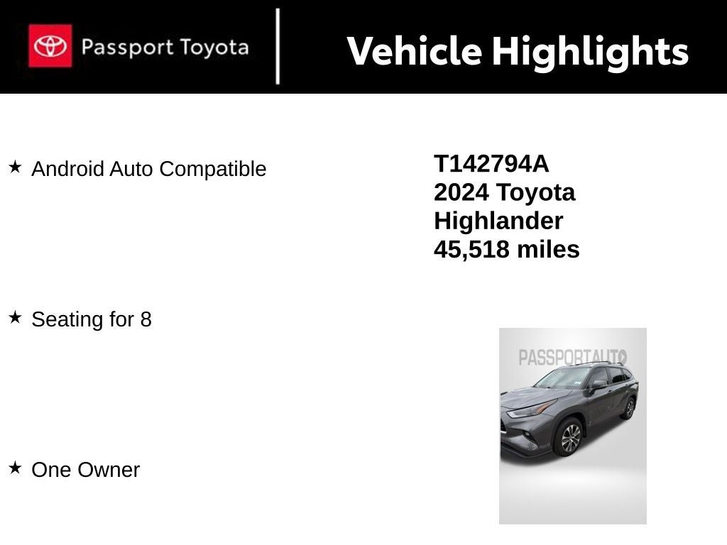 2024 Toyota Highlander XLE