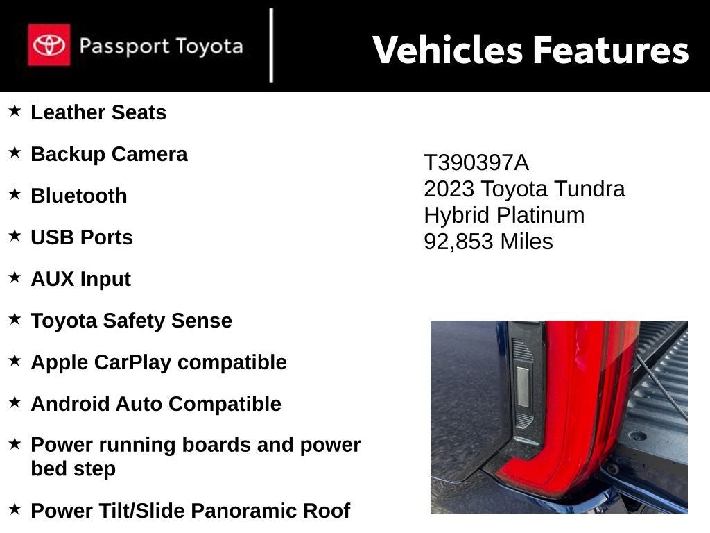 2023 Toyota Tundra Hybrid Platinum