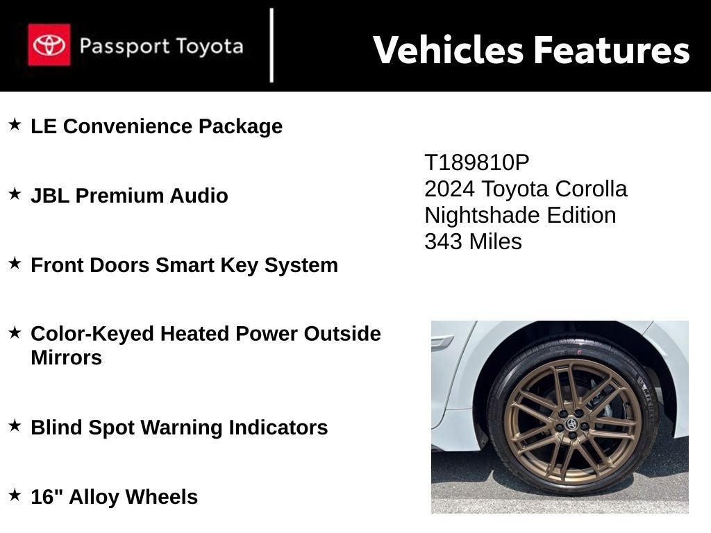 2024 Toyota Corolla SE Nightshade