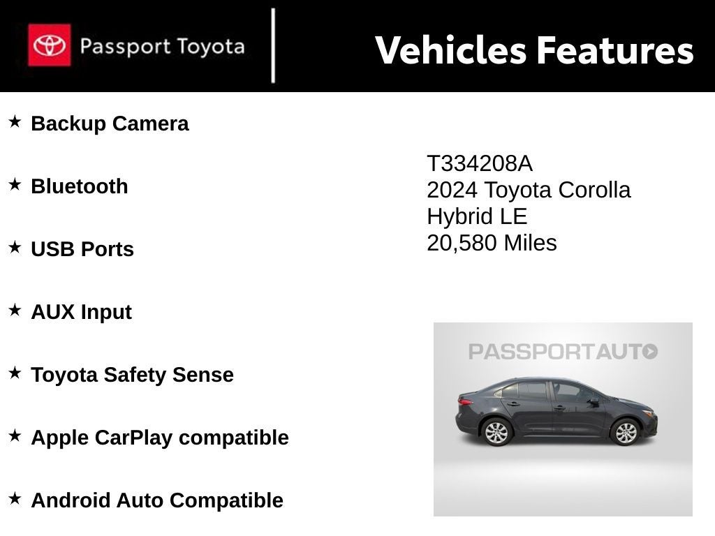 2024 Toyota Corolla Hybrid LE