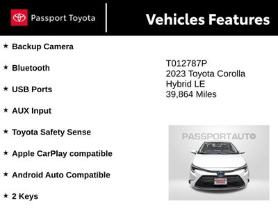 2023 Toyota Corolla Hybrid LE