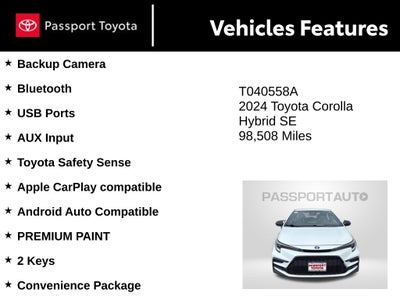 2024 Toyota Corolla Hybrid SE