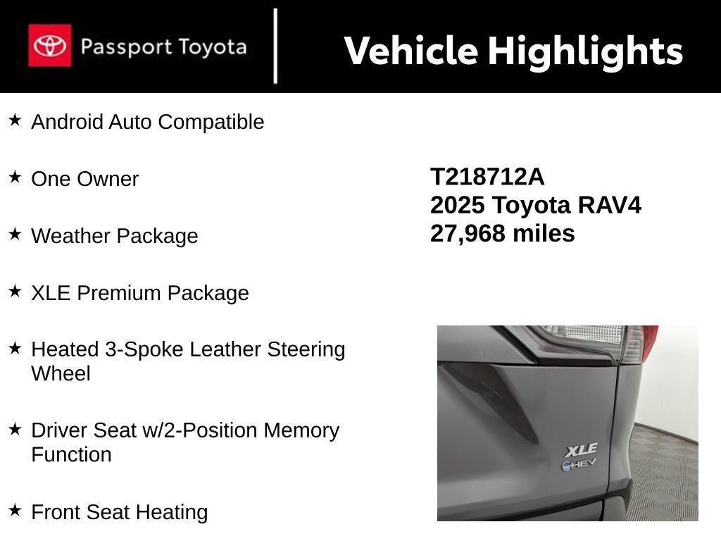 2025 Toyota RAV4 Hybrid XLE Premium