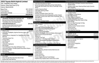 2025 Toyota RAV4 Hybrid Limited