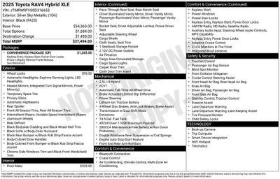 2025 Toyota RAV4 Hybrid XLE