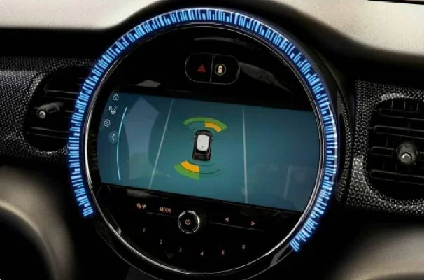 A close up of the technology available in the MINI Convertible.