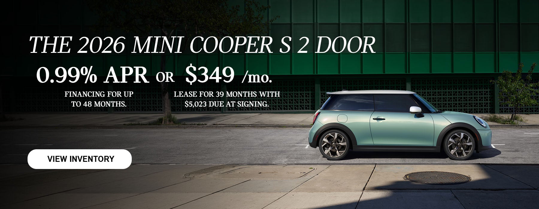 MINI Cooper S 2 Door APR Lease